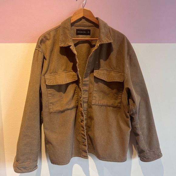 Abercrombie & Fitch Tan Corduroy Shirt Jacket - Picture 1 of 5